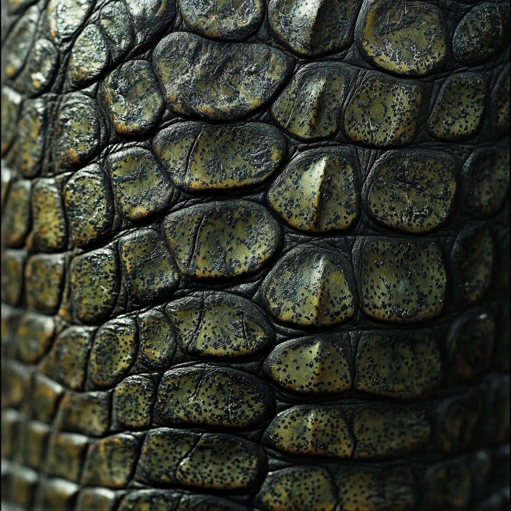 Genuine Nile crocodile leather with uniform scale pattern